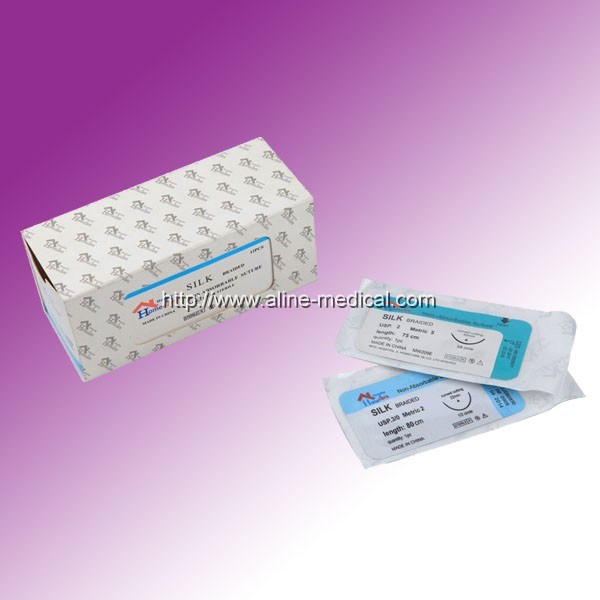 Disposable Surgical Silk Suture (MW209e)